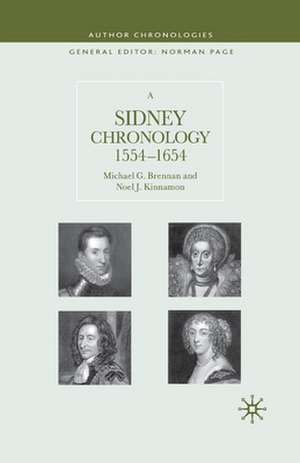 A Sidney Chronology: 1554-1654 de M. Brennan