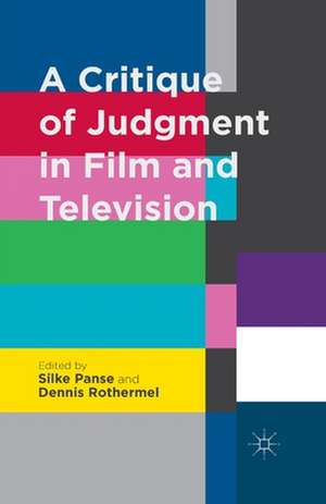 A Critique of Judgment in Film and Television de S. Panse