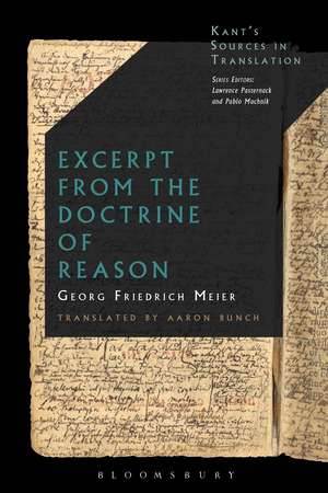 Excerpt from the Doctrine of Reason de Georg Friedrich Meier