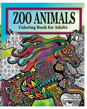 Zoo Animals Coloring Book for Adults de Jason Potash