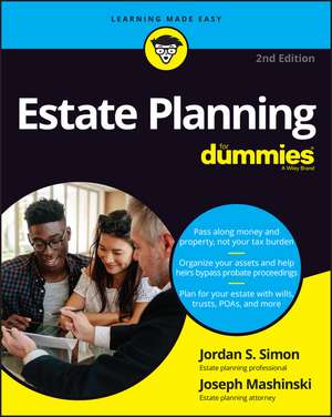 Estate Planning For Dummies, 2nd Edition de JS Simon