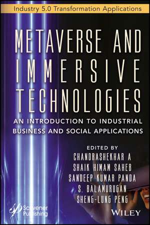 Metaverse and Immersive Technologies – An Introduction to Industrial, Business and Social Applications de A