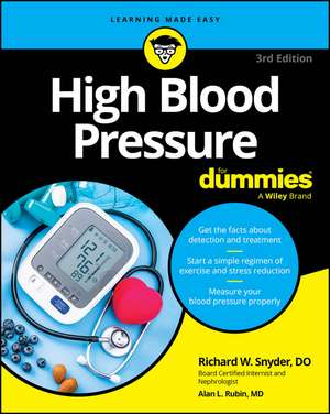 High Blood Pressure For Dummies de Richard Snyder