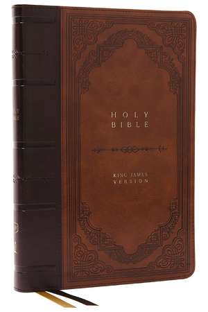 KJV Holy Bible: Giant Print Thinline, Brown Leathersoft, Red Letter, Comfort Print: King James Version (Vintage) de Thomas Nelson