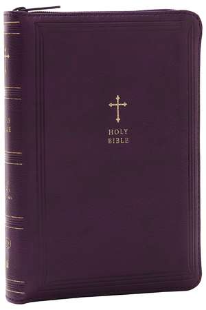 KJV Compact Bible w/ 43,000 Cross References, Purple Leathersoft with zipper, Red Letter, Comfort Print: Holy Bible, King James Version: Holy Bible, King James Version de Thomas Nelson