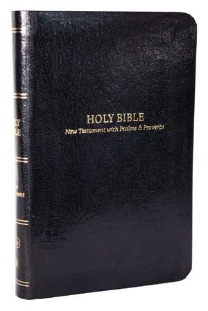 KJV, Pocket New Testament with Psalms and Proverbs, Black Leatherflex, Red Letter, Comfort Print de Thomas Nelson