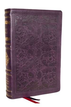 RSV Personal Size Bible with Cross References, Purple Leathersoft, Thumb Indexed, (Sovereign Collection) de Thomas Nelson