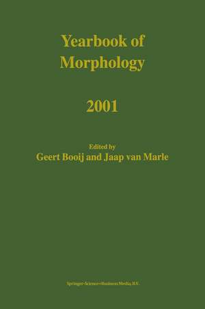 Yearbook of Morphology 2001 de G.E. Booij