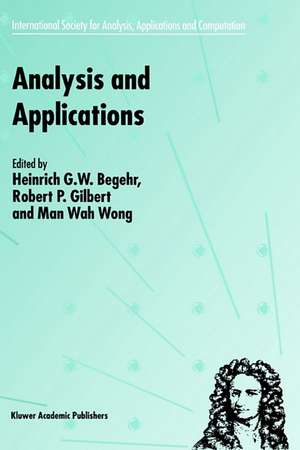 Analysis and Applications - ISAAC 2001 de Heinrich G.W. Begehr