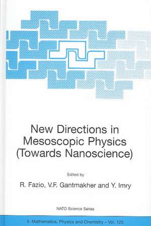 New Directions in Mesoscopic Physics (Towards Nanoscience) de R. Fazio