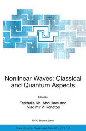 Nonlinear Waves: Classical and Quantum Aspects de Fatkhulla Abdullaev