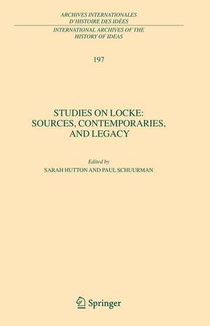 Studies on Locke de Sarah Hutton
