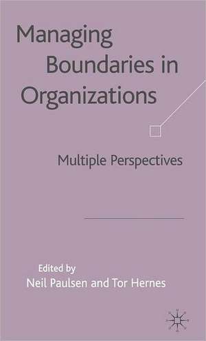 Managing Boundaries in Organizations: Multiple Perspectives de N. Paulsen