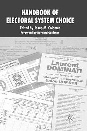 The Handbook of Electoral System Choice de J. Colomer