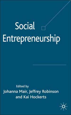 Social Entrepreneurship de Johanna Mair