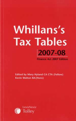 Whillan's Tax Tables de MARY HYLAND