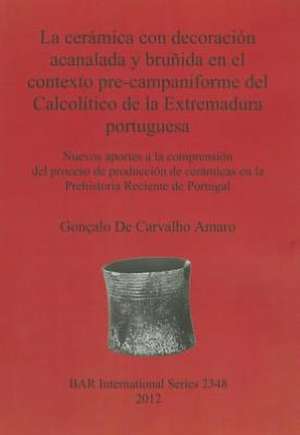 La Ceramica Con Decoracion Acanalada y Brunida En El Contexto Pre-Campaniforme del Calcolitico de La Extremadura Portuguesa. Nuevos Aportes a la Comp de Gonocalo De Carvalho Amaro