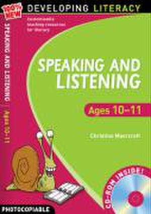 Moorcroft, C: Speaking and Listening: Ages 10-11 de Christine Moorcroft