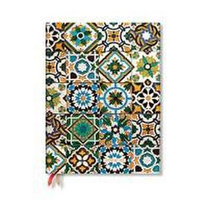 Paperblanks 2024-2025 Weekly Planner Porto Portuguese Tiles 18-Month Ultra Vertical Elastic Band 208 Pg 80 GSM