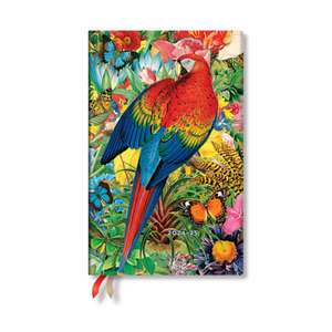 Tropical Garden (Nature Montages) Mini 12-month Day-at-a-time Hardback Dayplanner 2025 (Elastic Band Closure) de Paperblanks