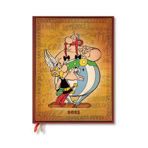 Asterix & Obelix (The Adventures of Asterix) Ultra 12-month Day-at-a-time Hardback Dayplanner 2025 (Elastic Band Closure) de Paperblanks