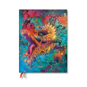 Humming Dragon (Android Jones Collection) Ultra 12-month Day-at-a-time Softcover Flexi Dayplanner 2025 (Elastic Band Closure) de Paperblanks