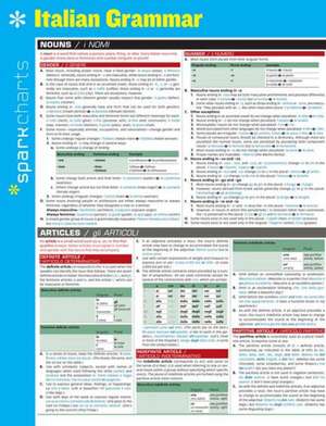 Italian Grammar Sparkcharts de Sparknotes