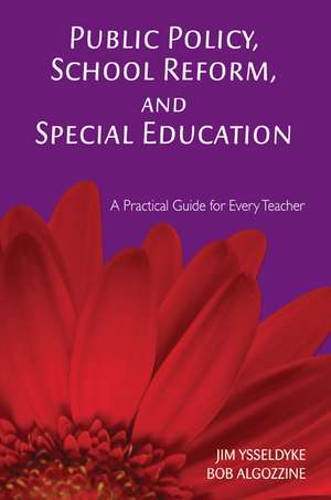 Public Policy, School Reform, and Special Education: A Practical Guide for Every Teacher de James E. Ysseldyke