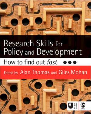 Research Skills for Policy and Development: How to Find Out Fast de Alan Thomas