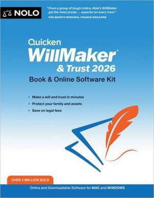 Quicken Willmaker & Trust 2026 de Editors Of Nolo