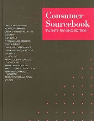 Consumer Sourcebook de Not Available (NA)