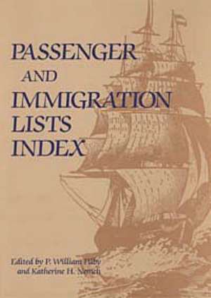 Passenger and Immigration Index: Supplement de Gale