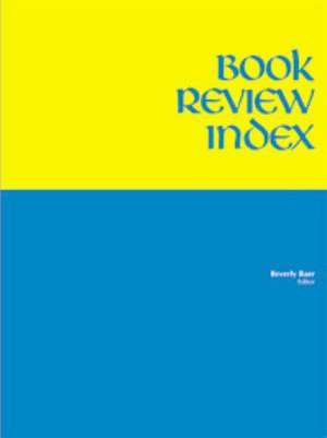 Book Review Index: Cumulative Index de Gale Editor