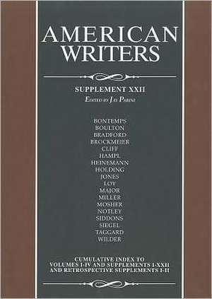 American Writers: Supplement XXII de Gale Editor