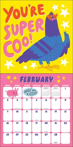 Hello!Lucky All in Good Pun 2025 Wall Calendar: Joyful Affirmations for an Awesome Year de Hello!Lucky