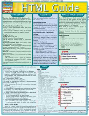 HTML Guide Laminated Reference Chart de BarCharts Inc