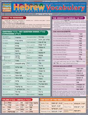 Hebrew Vocabulary Reference Guide de Joseph Levi