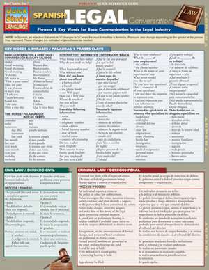 Spanish Legal Conversation de BarCharts Inc