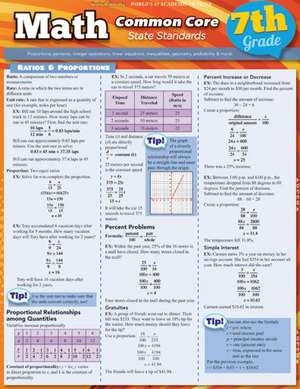 Math Common Core State Standards, Grade 7 de Peggy Warren