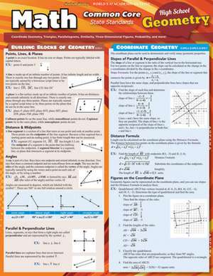 Math Common Core Geometry - 10th Grade de BarCharts Inc