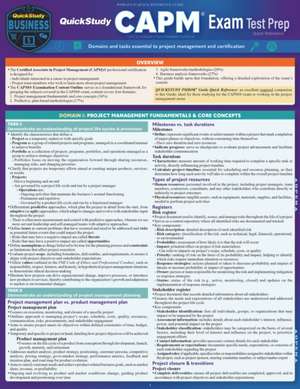 Quickstudy Capm(r) Exam Test Prep de Aileen Ellis