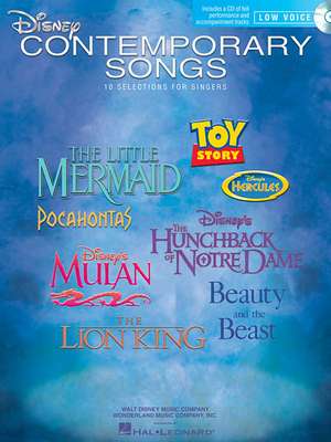 Disney Contemporary Songs for Low Voice de Hal Leonard Publishing Corporation (CRT)