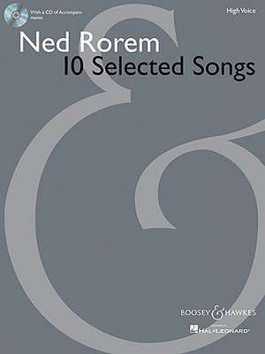 10 Selected Songs: High Voice with a CD of Piano Accompaniment de Ned Rorem