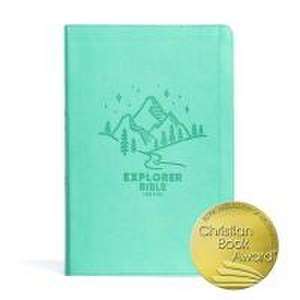 CSB Explorer Bible for Kids, Light Teal Mountains Leathertouch, Indexed de Csb Bibles By Holman