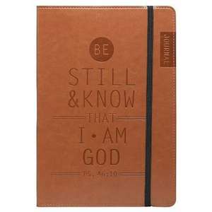 Journal - Lux-Leather - Brown Be Still de Christian Art Gifts