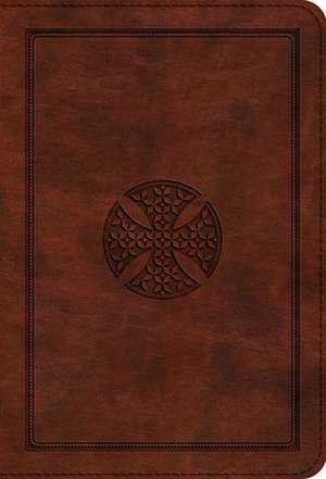 ESV Large Print Compact Bible (TruTone, Brown, Mosaic Cross Design) de Spck