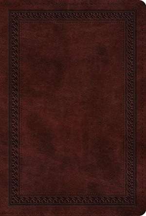 ESV Large Print Compact Bible (TruTone, Mahogany, Border Design) de Spck