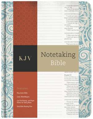 KJV Notetaking Bible, Blue Floral de Holman Bible Staff