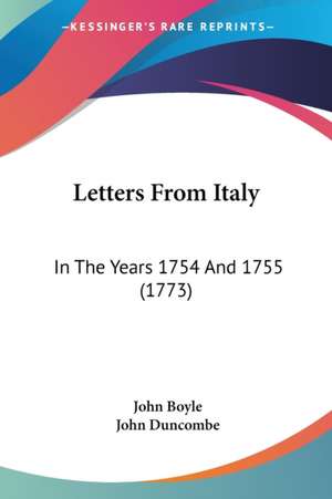 Letters From Italy de John Boyle