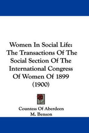 Women In Social Life de Countess Of Aberdeen